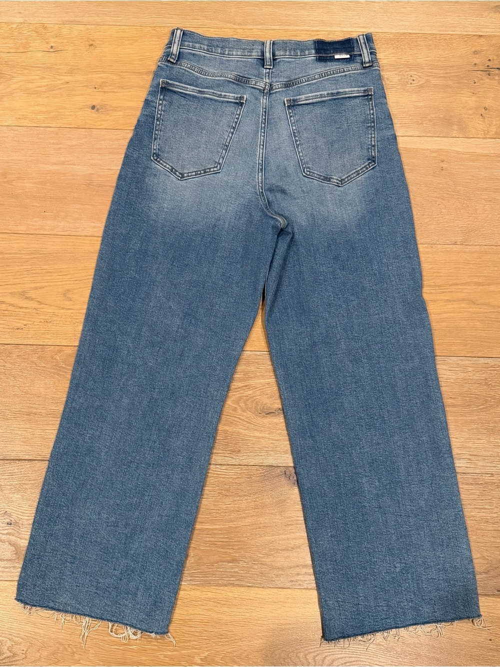 DAZE Pleaser High-Rise Wide Ankle Medium Wash Raw Hem Wide Awake Vintage Size 28 - Picture 4 of 13